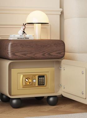 用智能床头柜保险箱一体约现代多功能小型家卧室保纳险简柜QBL收