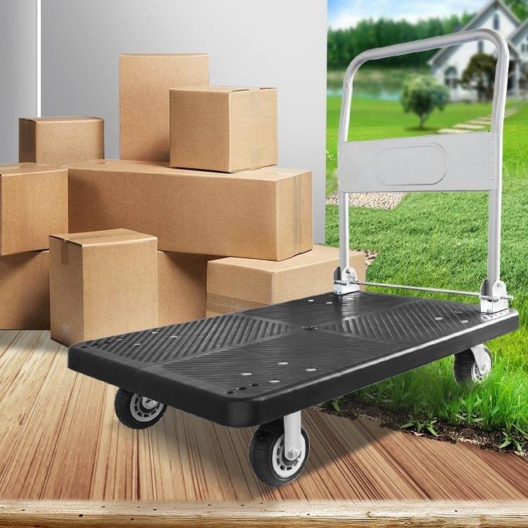 携折叠手推车平车便推货板车拉货拖车家用板车小推车货音搬静WTT