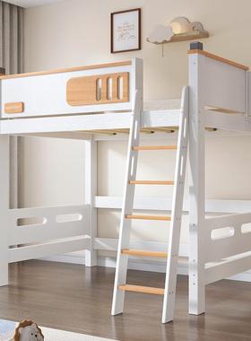 全实木高约VPE架床单上层简上床下桌间小型组合床省户空儿童高低