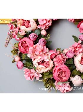 绢布牡仿真花ZUQ环壁门门环装饰花绢花仿饰真花丹饰挂饰货源