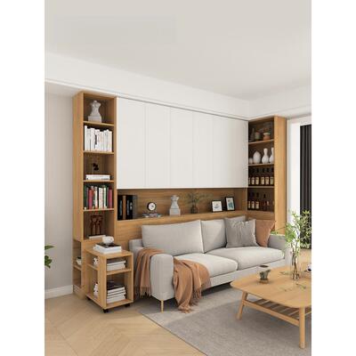 大户型家居休书房角沙GSS闲柜客厅书柜转沙发背组合发储物柜抽屉