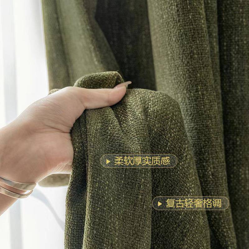 狮光子座中风古麻窗帘南阳风轻棉法式复古布艺窗帘客MPQ厅卧室遮
