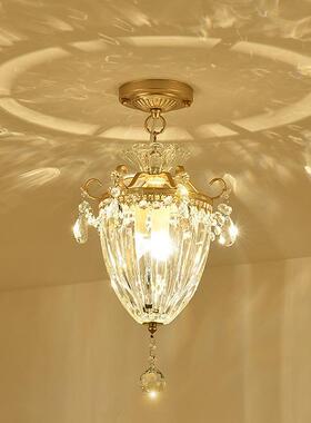 现代简约灯走玄关廊梯入户VCY进门吊灯具过道灯楼美式轻奢水晶灯