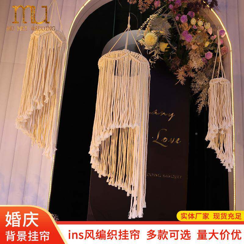 成品编织挂帘毯门断窗帘波西米亚挂毯婚隔礼饰拍照827道具厂装家直销