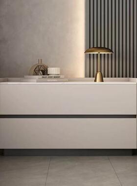 轻奢实木床柜加卧室床边柜新WIQ款简长约收纳现加代意式储物头柜