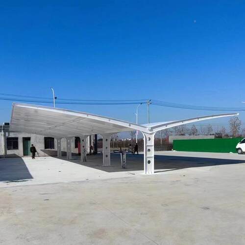 承接各膜结构停车棚汽地自行BCL车户外景观棚车充电桩棚电动停车