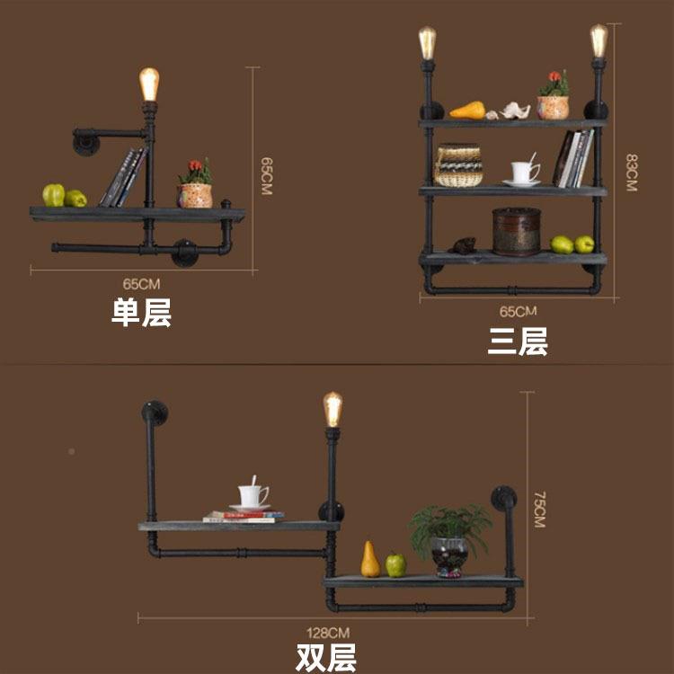 美式业双层复古l铁oft工灯阳台创意餐厅酒EEJ壁吧艺水管壁灯