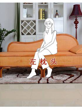 厅贵妃榻单独客组合单人懒藤编老双人人ZWP式沙发藤制单人躺椅美