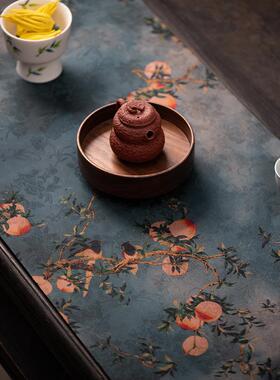 香云纱席新中21913式禅干意复茶古桌旗布茶桌隔热盘餐垫泡茶垫茶