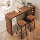 小户型客厅实木MS 厨 32544高桌吧台桌长条断桌家用隔柜脚桌开放式