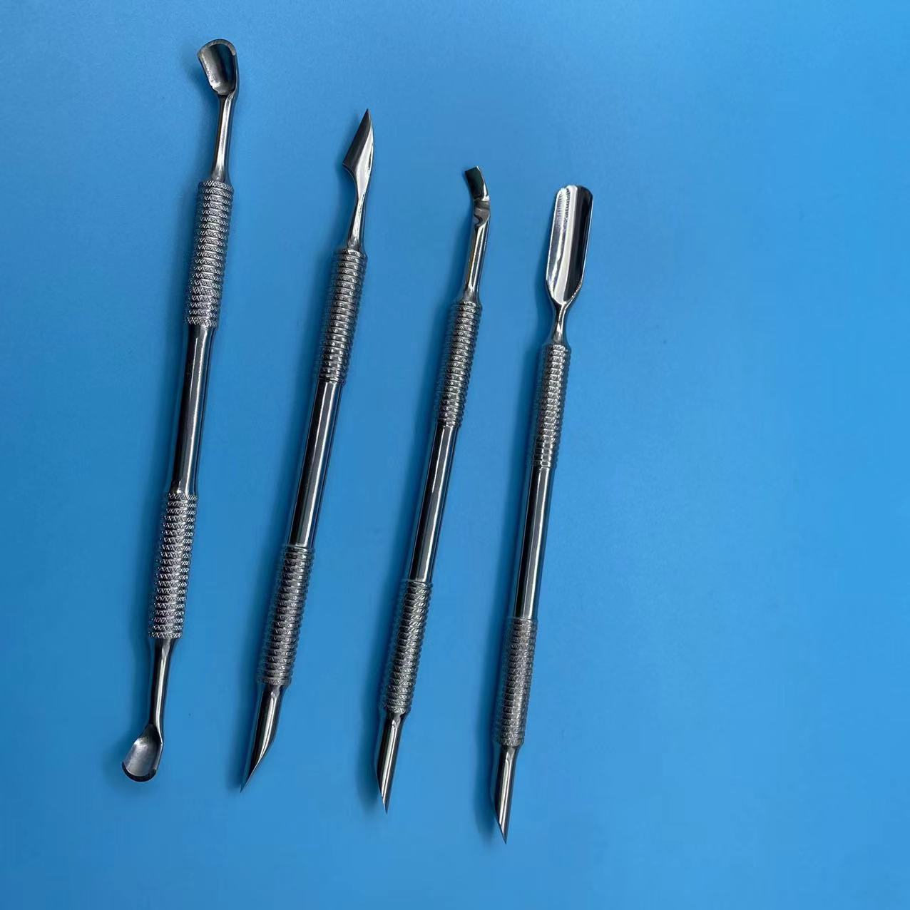 美甲死皮推死皮铲 指甲剪钢推美甲工具去死皮指甲锉420马蹄钢推