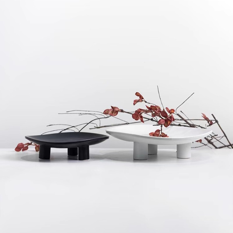 创意圆形托盘现代轻奢样板间客厅茶几餐桌果盘 家居饰品摆件批发