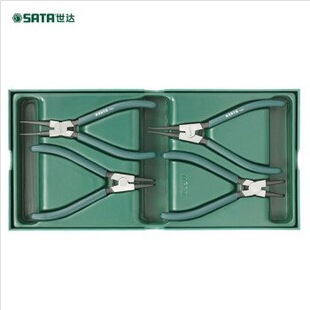 世达工具SATA 09911 工具托4件卡弹簧卡圈卡簧钳直弯卡黄钳组套