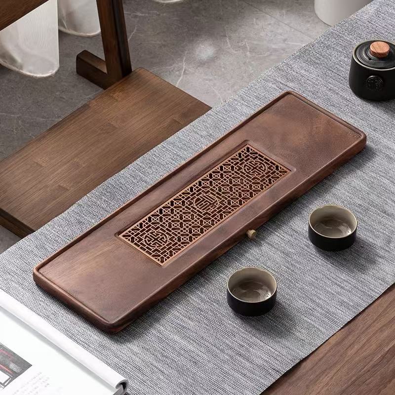 百款整木质茶盘茶海家用酒店茶托日式排水式茶盘托盘蓄水干泡茶台