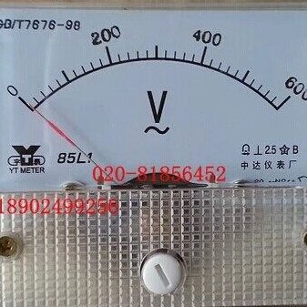 宇泰 交流电压表85L1-600V 250V 300V 450V 500V GB/T7676-98