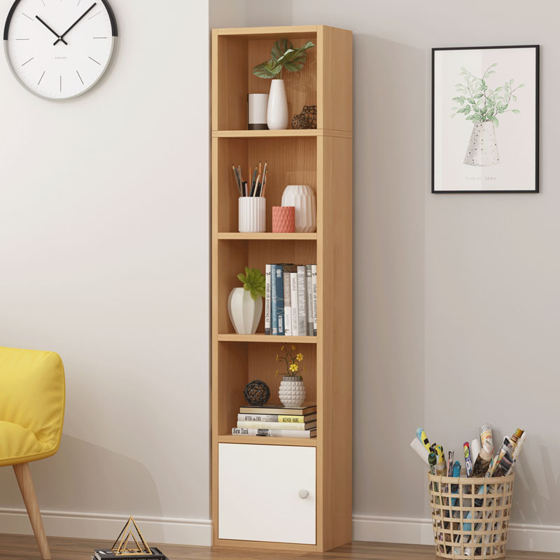 书架简易家用小型卧室窄缝落地书柜靠墙置物架夹缝收纳靠墙置物