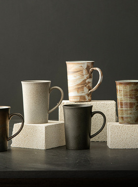 milk tea glass ceramic coffee mug cup cute cartoon spoon杯子