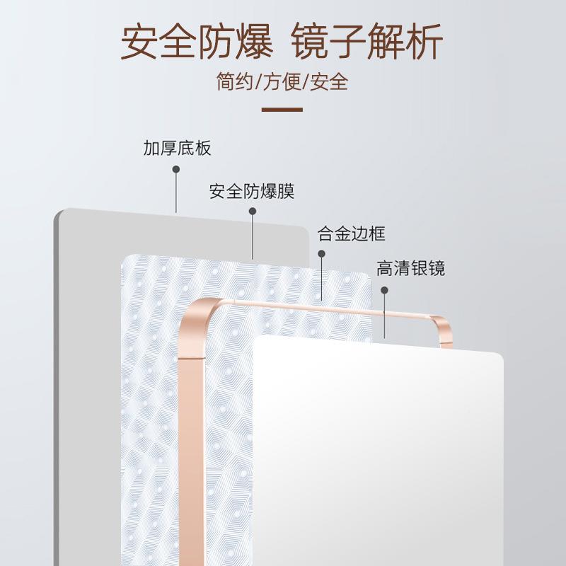 衣柜子全身穿镜衣橱DIU衣内置推旋转镜隐镜形伸缩折叠试衣镜拉卧
