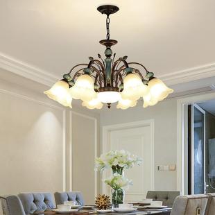 美气式 吊灯225年新大复古陶瓷547主卧室饭0厅 田园客厅款