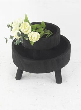 厂家销售手工制木作工艺品新桌面装饰果质盘桌面VYS器皿中式摆件