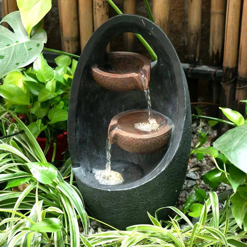 新中式流水摆件ZNR厅公客花司庭院循环水装饰水流盆水循环一体水