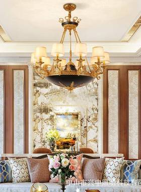 法式全性铜吊23780室灯别墅客厅餐厅灯欧式创别墅奢华卧个大气意