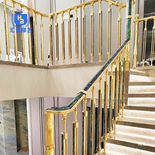 别墅铝合金楼梯扶手护艺栏IYD杆农木村栏自建房室内立家用轻奢实