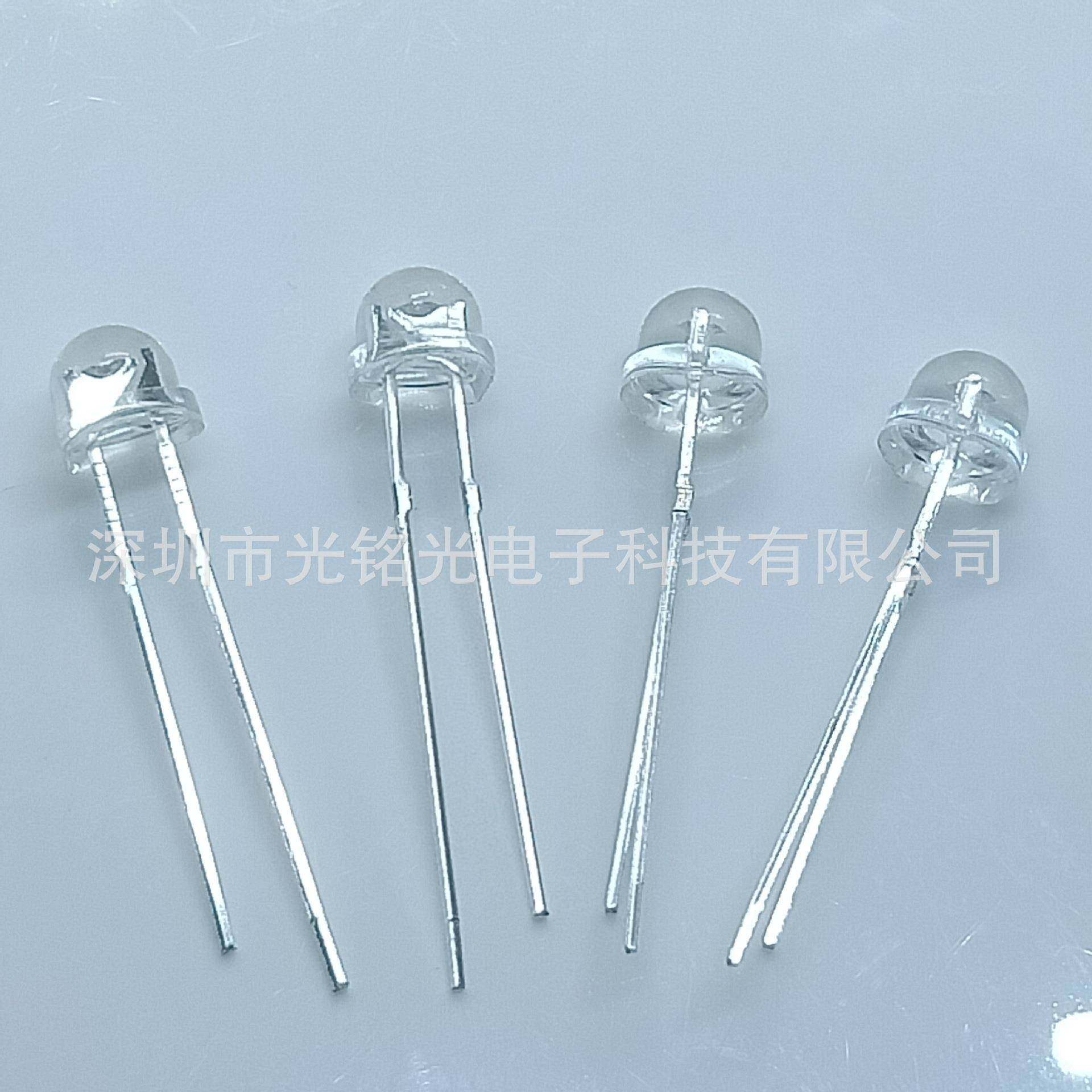 F55mm白发二黄高亮短脚草帽LD发光/极管直插灯珠TTLE颜色支持定作