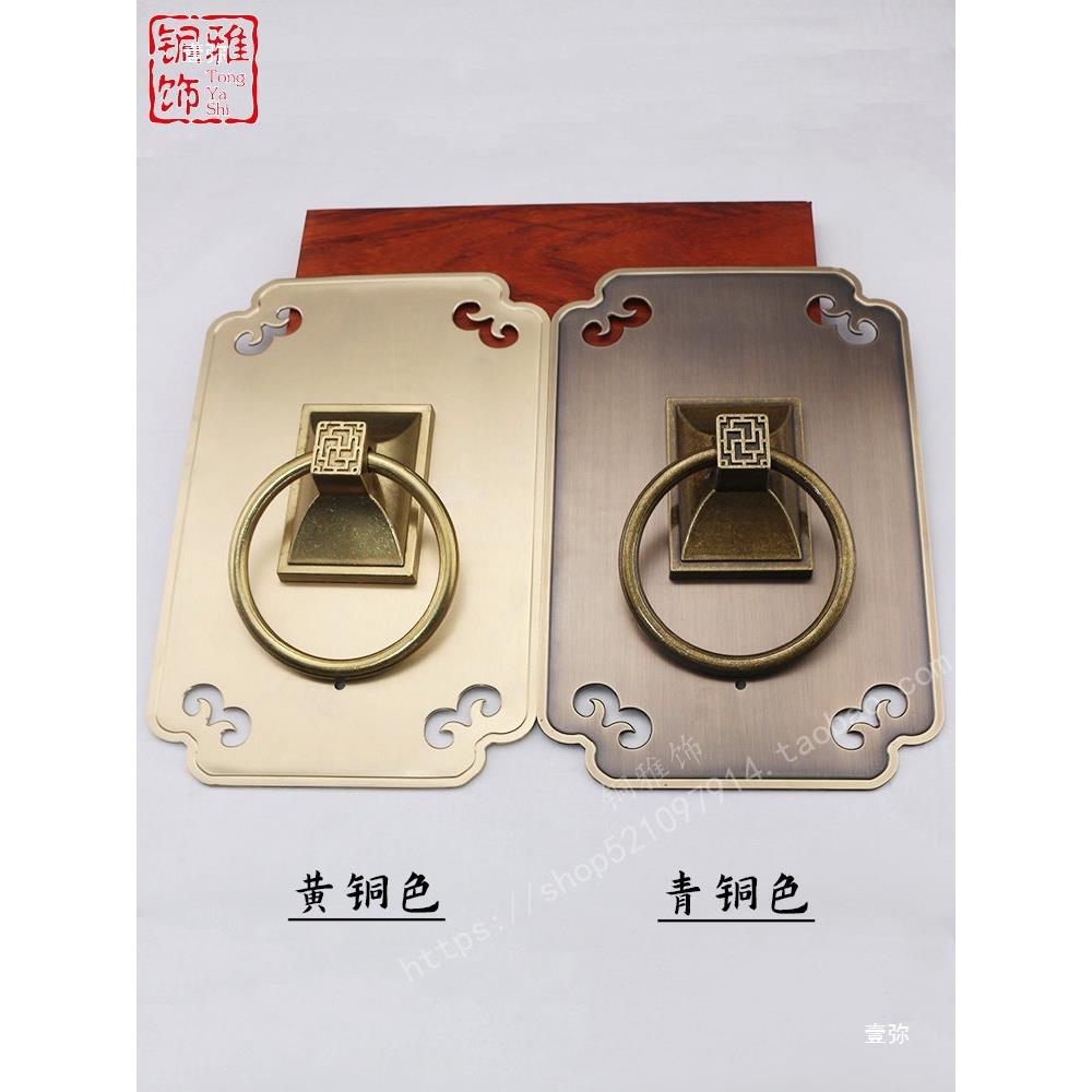 中手式仿古拉门配环镂饰刻如2025-01-意把手老式门拉环复古加厚装