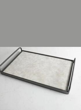 现代托盘摆件极简风托盘件客摆厅茶几摆书桌收纳摆件酒样板间摆设