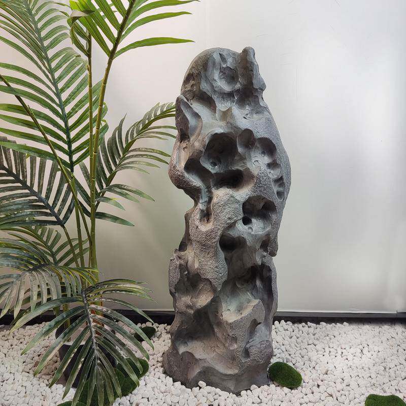 仿真太ZPW湖玻石别墅庭造景布置花园院饰品微景观假山奇装石璃钢
