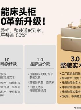 实木床头柜家能用床卧室2025爆小型床头置物架中款古BC109风智边
