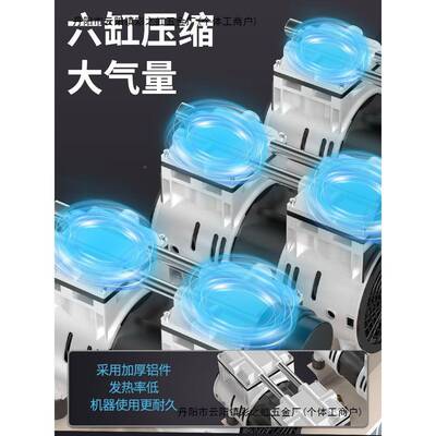 空缩压机静无YVJ油小泵型220v木工喷漆磅工业高音压打气空气压机