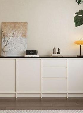 板家用纯黑色白RGF岩餐边柜现靠代约客厅墙储物柜储物柜简餐厅储