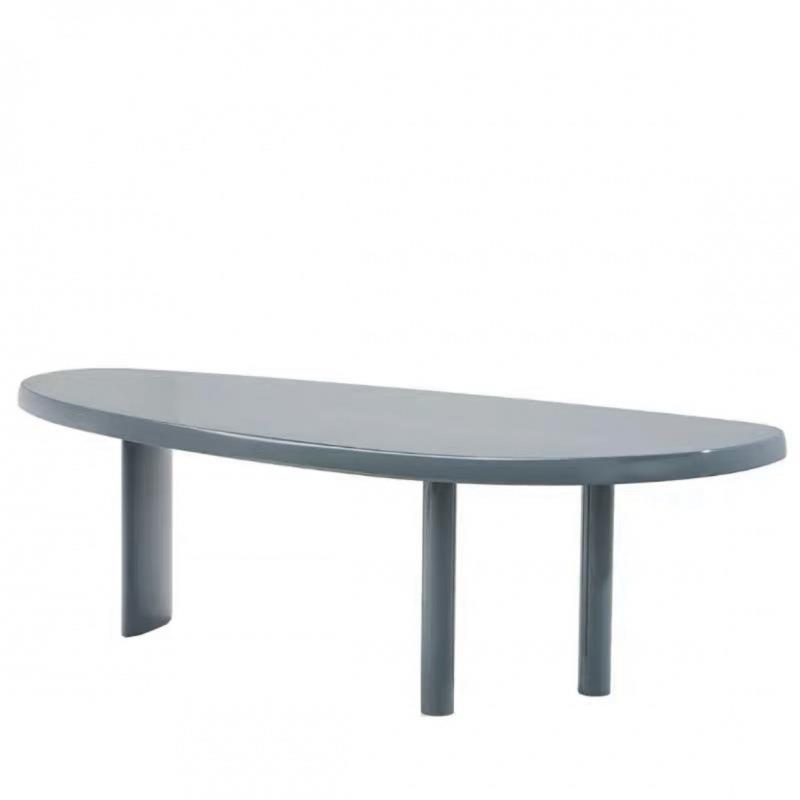 AL个性椭圆网餐FXF桌脑桌创电意设计简洽约轻奢现代可现做红奶油