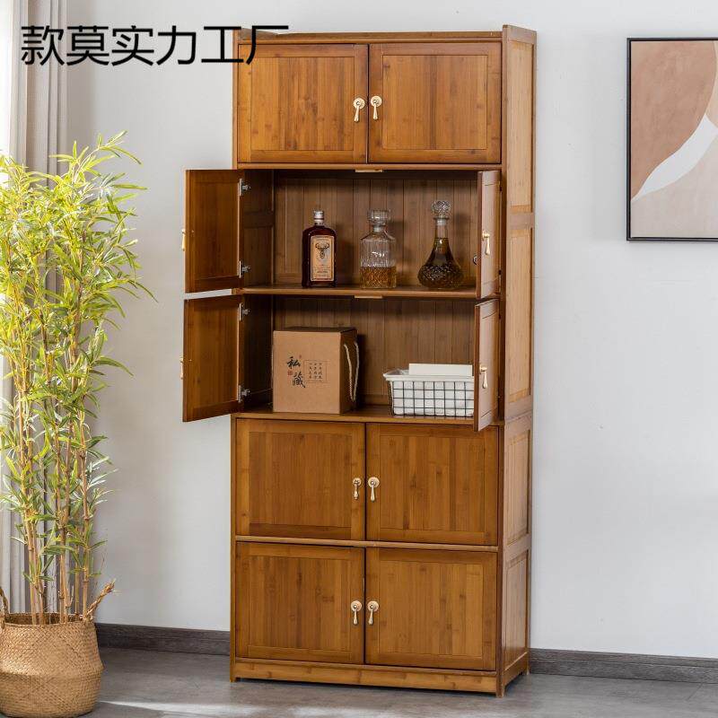 全竹落实实木衣物985柜卧室衣橱地简易收纳柜结耐用楠竹柜子储柜d