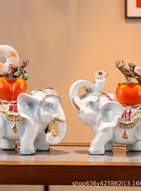 无品牌/事财事如意财柜福摆件一对家玄关客厅居电视装饰品立体招