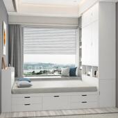 可榻衣榻米柜儿XYC床组多功能床柜一体合床小户型童间储物床柜