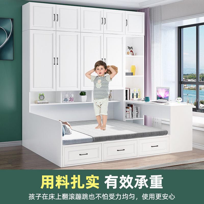榻床米榻床柜一体衣柜小户型儿童桌书架床无品牌/衣柜书实木组合