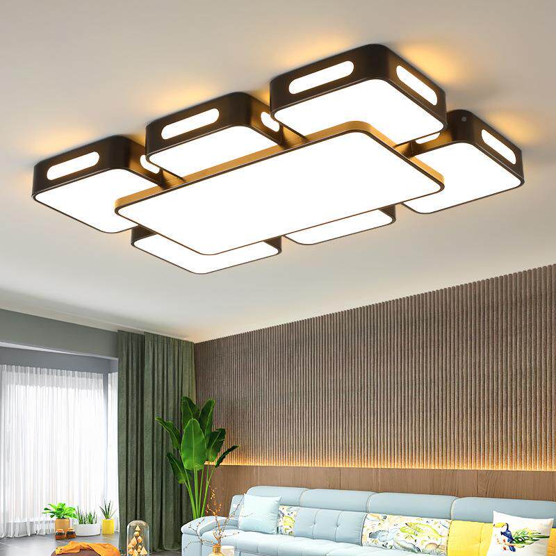 25新款客厅灯长2方形L0ED顶灯简约现代大气73022卧吸室灯餐厅书房