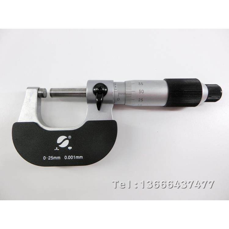 上海2上申九量微米千PYO分尺0-MM无视差外径千分卡0.0501螺旋分离
