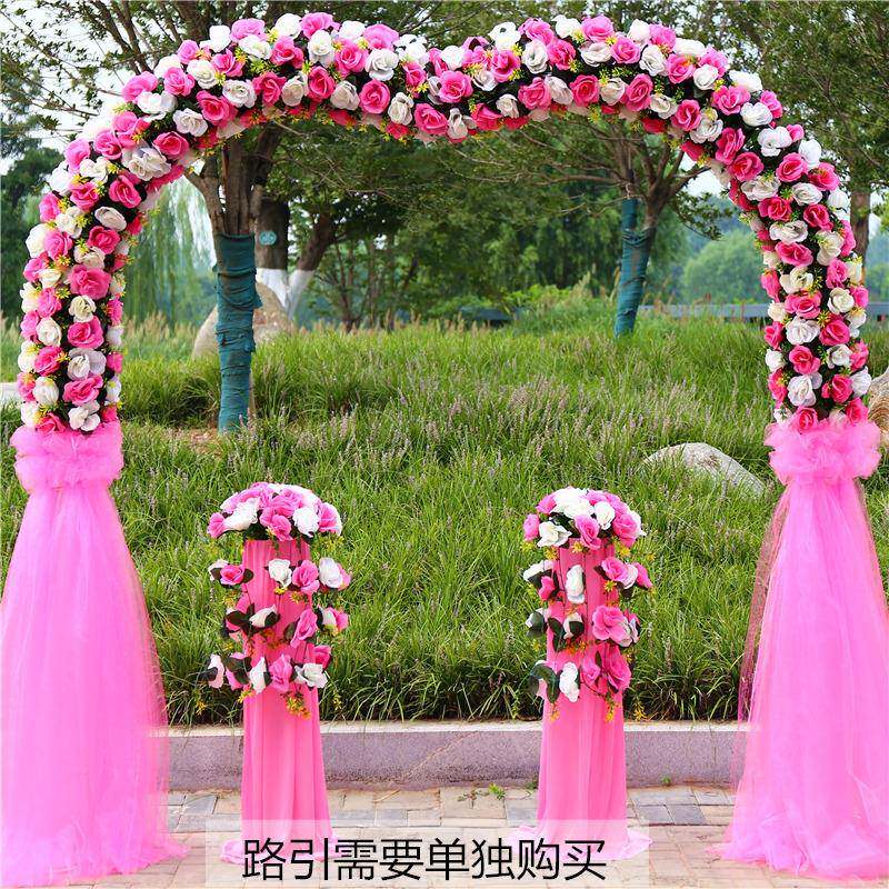 婚门庆花绢拱门新款开业店庆活动花门拱结婚拱门烽世制造装饰婚礼