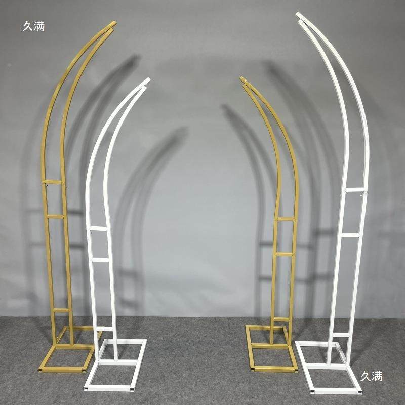 婚架庆道具铁tj#lou+$艺拱花牛角门花门门草坪婚礼户外布置爬羊角