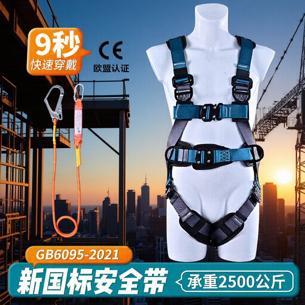 速脱扣安全带 高空作业全身国标安全带 速插式快开五点式保险带