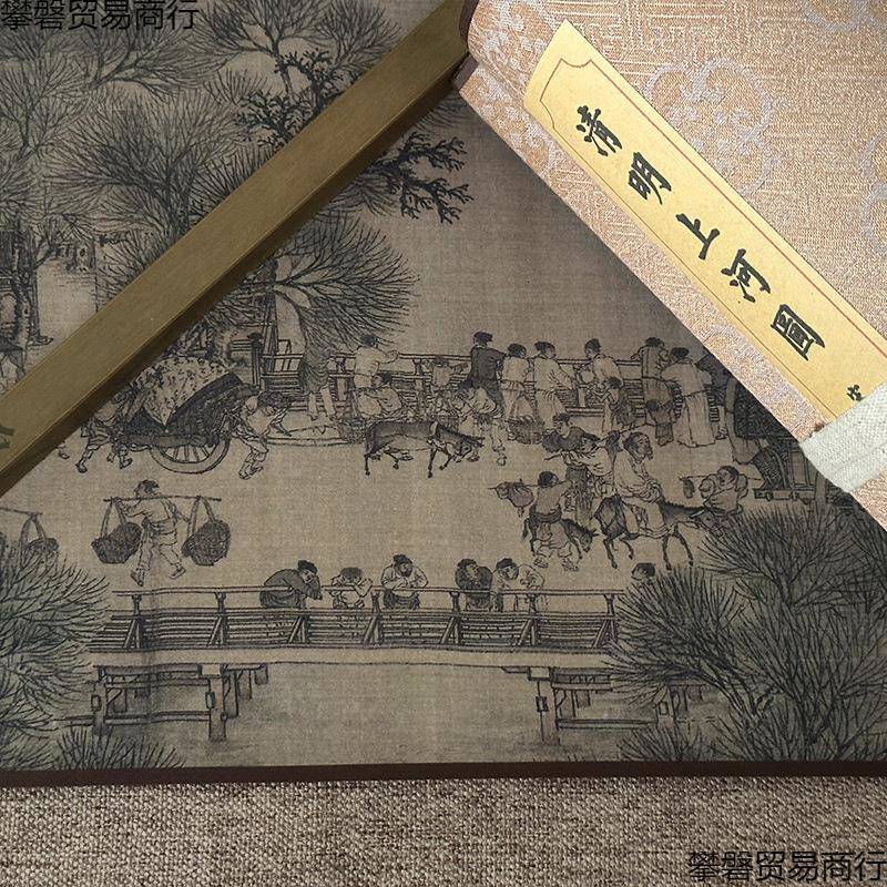 EWKpPtxQG7清明上1河图张3择端全景清仇英院本长卷高清国画全卷轴