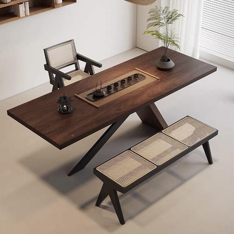 实木茶几餐两用VUR老桌板办公桌茶桌一设计师款茶原木桌客厅泡体