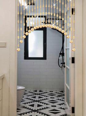 2F96J6MJJ25水晶珠0帘对新款帘隔断帘葫芦客厅玄关卫生间卧门室门