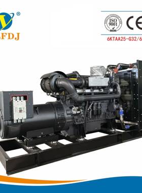 500w柴发电机组380/220v厂家大功率油三相户300KW施工酒k店外常用