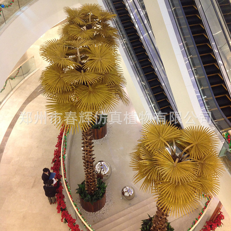 各种仿真树厂家直供大型保鲜人字皮棕榈树水上乐园仿真树植物