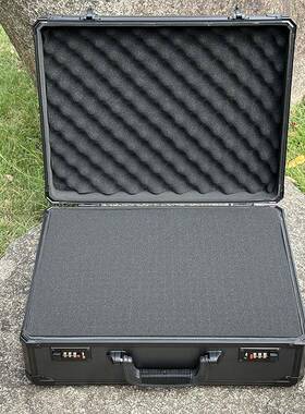 货大号黑色合金手提具箱仪器设备样品展工现示BTU铝箱配海绵模型